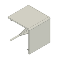 60-270-2 MODULAR SOLUTIONS PART END CAP FOR 3-WAY BODY CONNECTION, SQUARE, GRAY, USED WITH 40-010-1